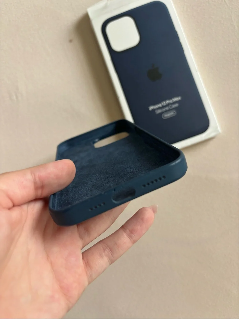 Apple Iphone 12 Pro Max silicone case navy blue